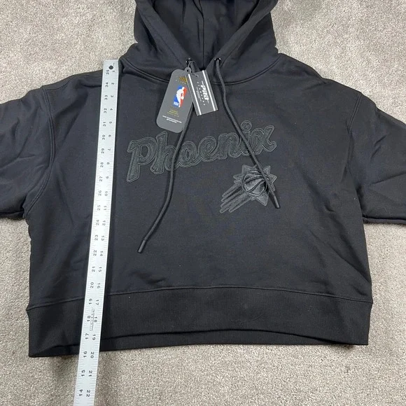 PRO STANDARD Phoenix Suns NBA Luxury Athletic Black Cropped Hoodie Size M - Picture 8 of 13